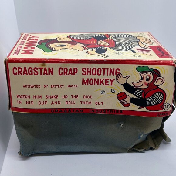 1950's Cragstan Crap Shooting Monkey Toy Japan - Picture 14 of 14